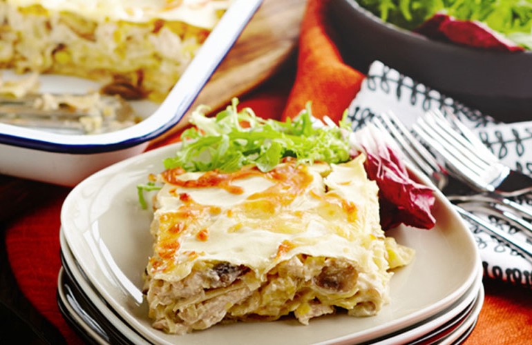 Chicken, Mushroom & Leek Lasagne