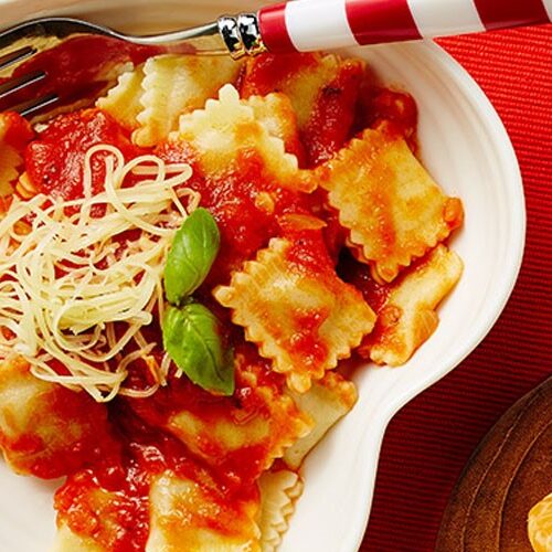 Kids Beef & Vegetable Mini Ravioli With Tomato Sauce