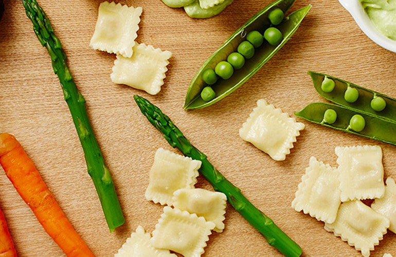 Mini Ravioli With Baby Vegetables