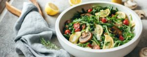 Mushroom Rocket Pasta Salad recipe