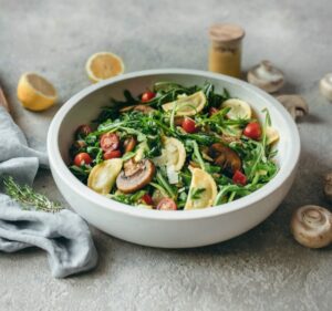 Mushroom Rocket Pasta Salad
