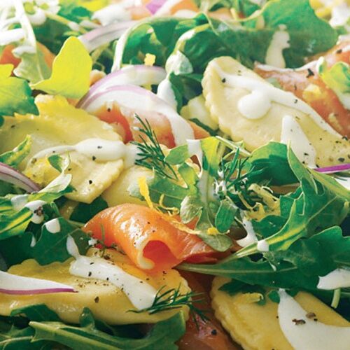 Creamy Smoked Salmon with Agnolotti Salad