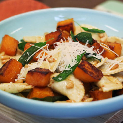 Pumpkin, Pine nut and Sage Ricotta & Spinach Agnolotti