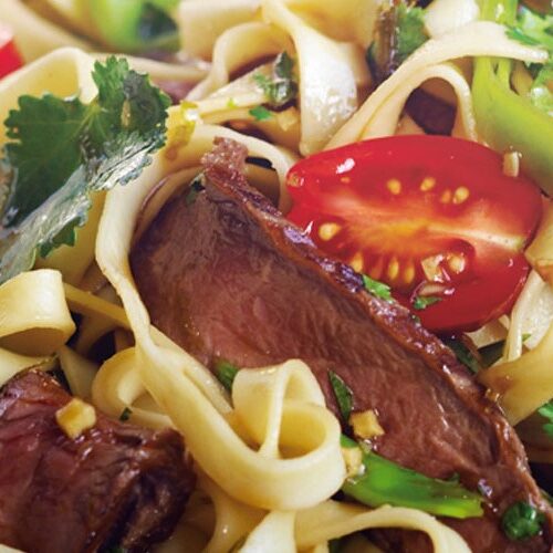 Thai Beef Salad with Fettuccine